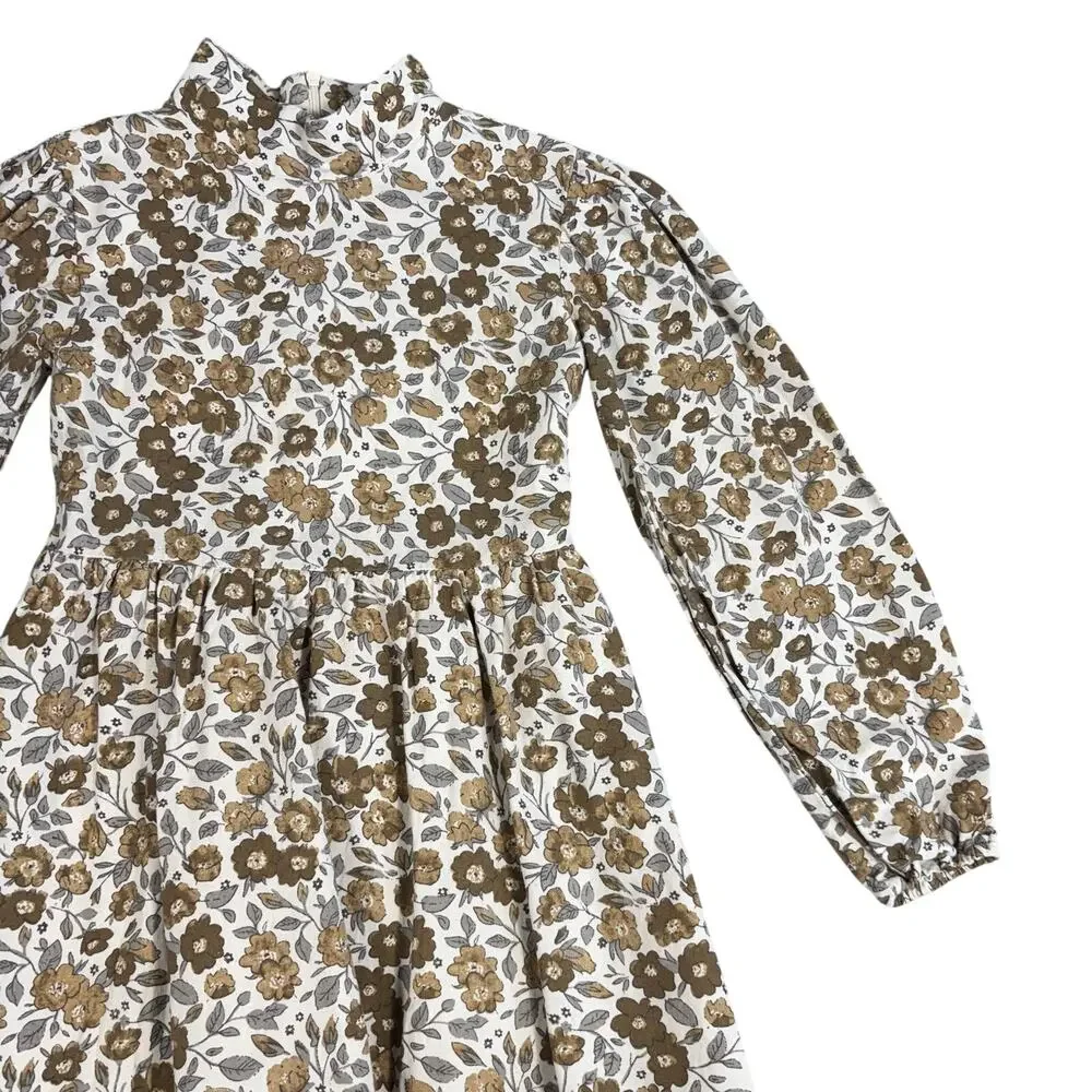 ONE CHILD Girls Floral Long Sleeve Cotton Dress Size 12 Cottagecore Prairie